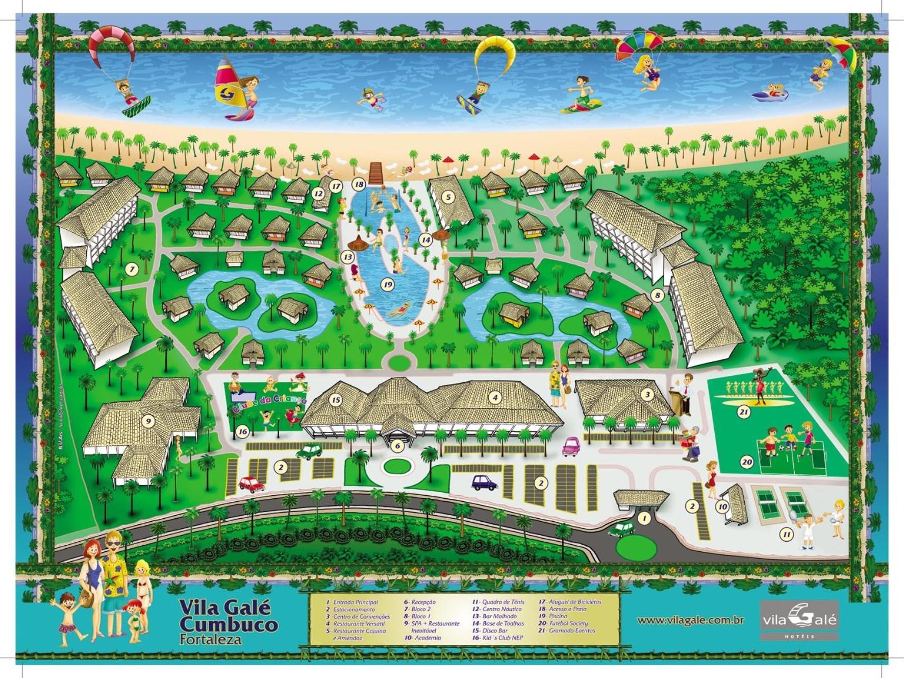 Vila Gale Resort Cumbuco Caucaia Buitenkant foto Villa Gale Cumbúco resort map